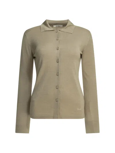 Max Mara Button-up Collared Cardigan In Neutral
