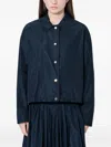 Max Mara Button-up Point-collar Jacket In Blue