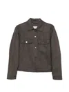 Max Mara Button-up Single Breasted Jacket In Grey