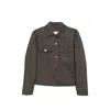 Max Mara Button-up Single Breasted Jacket In Grey