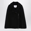 Max Mara Wool Double Tweed Coat In Black