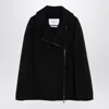 Max Mara Wool Double Tweed Coat In Black