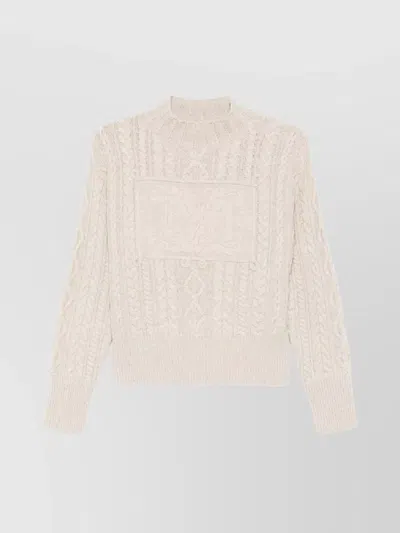 MAX MARA CABLE KNIT HIGH NECKLINE TOP