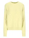 Max Mara Cable-knit Jumper In Yellow