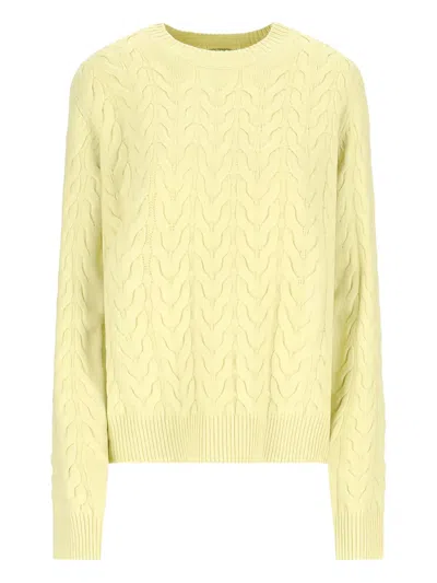 Max Mara Cable-knit Jumper In Yellow