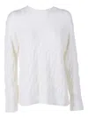 Max Mara Cable Knit Quid Sweater In White