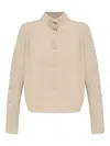 Max Mara Long-sleeved Sweater Jacket In Neutral