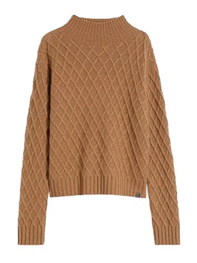 MAX MARA CABLE-KNIT TURTLENECK SWEATER