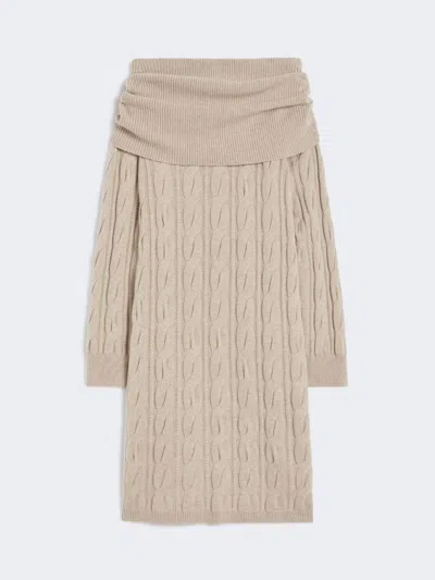 Max Mara Cable-knit Wool And Cashmere Dress