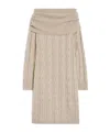 Max Mara Cable-knit Wool And Cashmere Dress In Neutral
