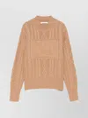 Max Mara Wool And Cashmere Crewneck Jumper In Brown