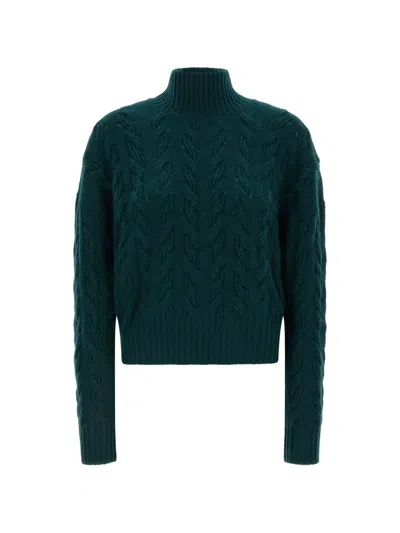 Max Mara Cable-knit Sweater In Green