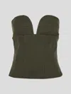 Max Mara Gabardine-weave Cotton Top In No-color
