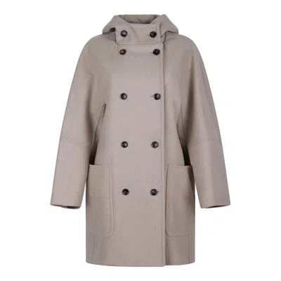 Max Mara Cacha Wool Cashmere Coats In Neutral