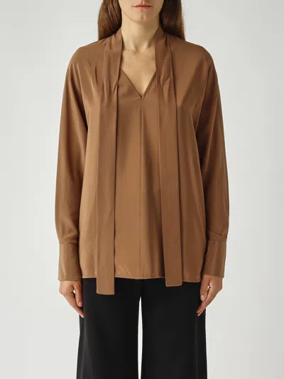 Max Mara Caco Shirt In Brown