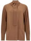 Max Mara 'caco' V-neck Blouse In Brown