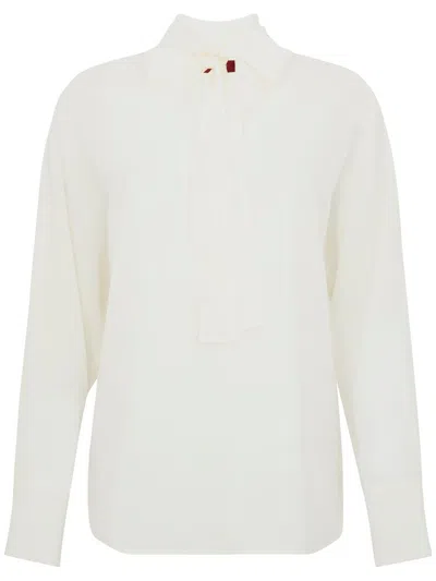 Max Mara 'caco' V-neck Blouse In Neutral