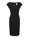 Max Mara Fitted Evening Dress In Black Triacetate In Negro