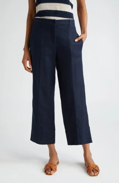 MAX MARA CADICE LINEN BLEND CROP PANTS