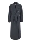 Max Mara Cadmio Coat In Gray
