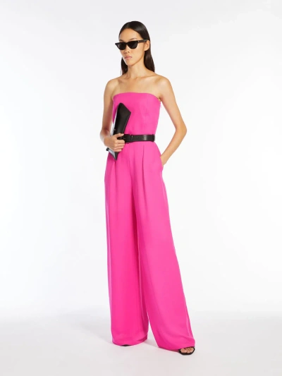 Max Mara Cady Bustier Jumpsuit In Pink