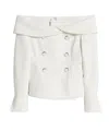 Max Mara Bridal Off-shoulder Cady Blazer In Neutral