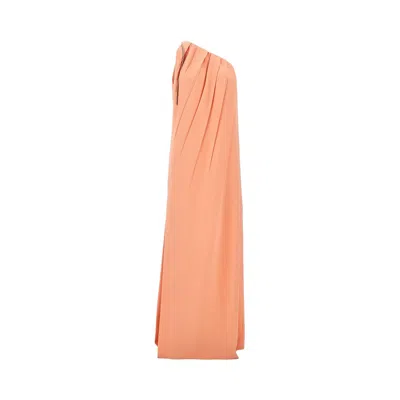 Max Mara Pontida Long Dress With Metal Detail In Pink