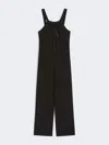 Max Mara Cady Dungaree Jumpsuit In Black