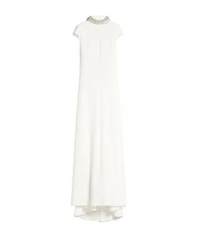 Max Mara Cady Fit  Flare Dress In White