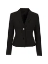 Max Mara Single-breasted Slim-fit Blazer In Black