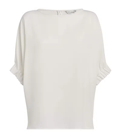 Max Mara Cady Gathered-cuff Pacos Blouse