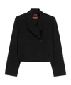 Max Mara Caprera Button Jacket In Black