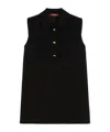 Max Mara Cady Polo-style Blouse In Black