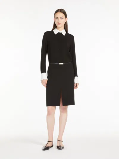 Max Mara Cady Shirt Dress In Black