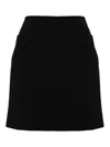 Max Mara Studio Black Triacetate Blend Pagine Mini Skirt In Black