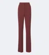 Max Mara Solid Color Flared Trousers In Pink