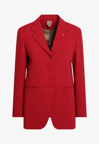 Max Mara Cady Tailored Blazer In Red