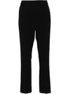 Max Mara High Waist Straight Leg Trousers With Pockets In Schwarz