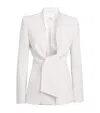Max Mara Ghiotto Open-front Blazer With Knotted Sashes In White