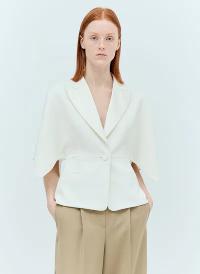 Max Mara Curacao Short Sleeve Blazer In White