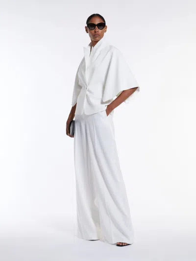 Max Mara Cady Tuxedo Jacket In White