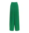 Max Mara Cady Wide-leg Trousers In Green