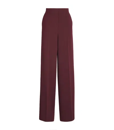 Max Mara Cady Wide-leg Trousers In Red