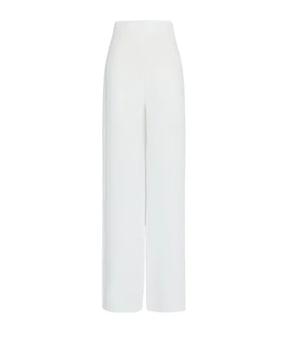 Max Mara Cady Wide-leg Trousers In White