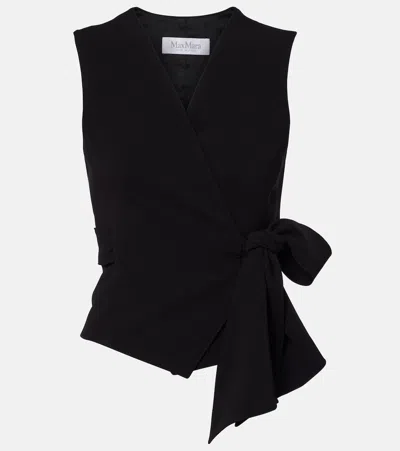 Max Mara Wrap-style Sleeveless Waistcoat In Multi
