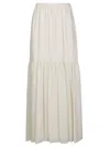 Max Mara Woman Maxi Skirt Cream Size 10 Virgin Wool In Bianco