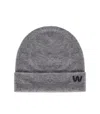 Max Mara Caimanone Grey Beanie In Gray