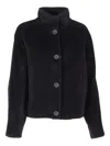 Max Mara Caladio Buttoned Jacket In Black