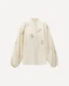 Max Mara Caladio Long-sleeved Shirt With All-over Embroidery