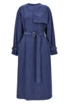 Max Mara Calao Long Denim Trench Coat